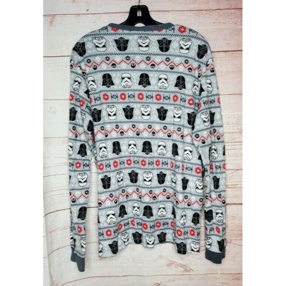 Star Wars Darth Vader Storm Trooper XL Gray Cotton Crew Neck Pajama Top - Picture 4 of 7